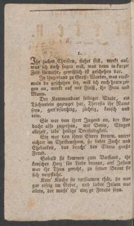 Ihr lieben Christen, stehet still, merkt auf, was ich euch sagen will
