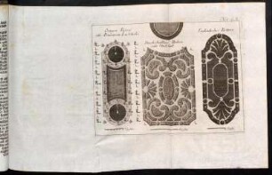 Orangen Parterre oder Pomeranzen Luststücke. - Durchschnittenes Parterre oder Stucklaub - Engländisches Parterre - No. 6. G.B.