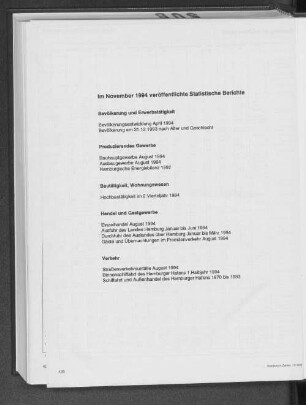Im November 1994 veröffentlichte Statistische Berichte