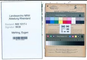 Entnazifizierung Eugen Mehling , geb. 09.09.1894 (Friseurmeister)
