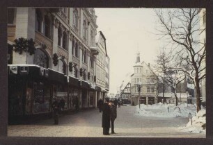 Blick vom Marktplatz in die Bruchstraße. Detmold. Marktplatz