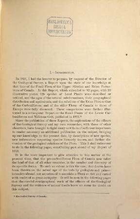 The fossil plants of the erian (devonian) and upper siluran formations of Canada