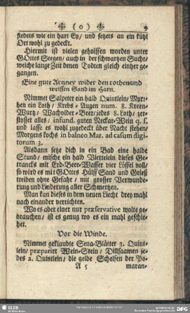 Vor die Winde