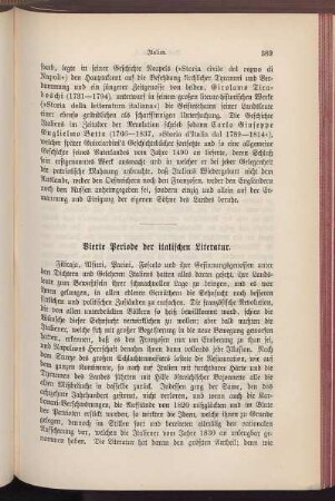 Vierte Periode der italischen Literatur.