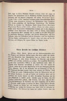 Vierte Periode der italischen Literatur.