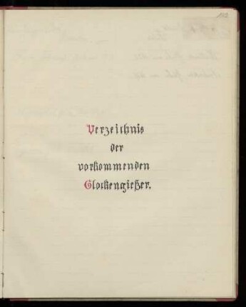 Verzeichnis der vorkommenden Glockengießer