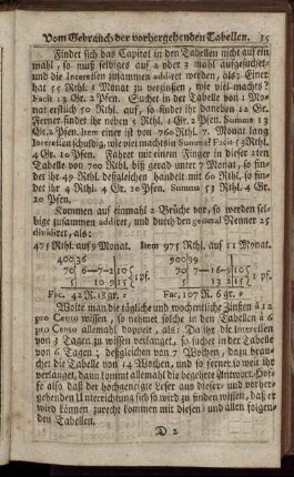 Von dem Gebrauch der vorhergehenden Tabellen.