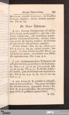 De Novo Testamento.