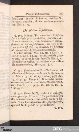 De Novo Testamento.