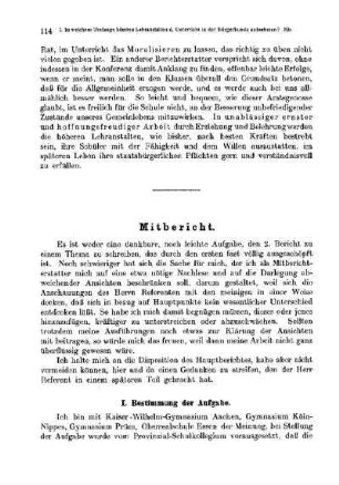 In welchem Umfange können die höheren Lehranstalten zur Förderung der staatsbürgerlichen Erziehung den Unterricht in der Bürgerkunde in ihren Lehrplan aufnehmen? : [Mitbericht]