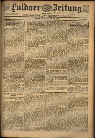 Ausgabe vom Mittwoch, den 14. Mai 1902.