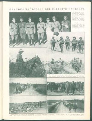 Grandes maniobras del ejercito nacional