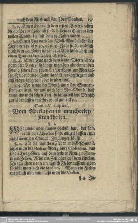 Das LV. Capitel. Vom Aderlassen in mancherley Kranckheiten