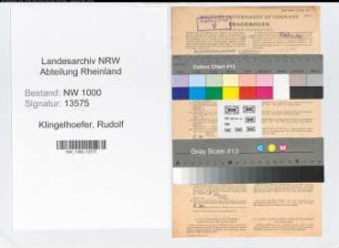 Entnazifizierung Rudolf Klingelhoefer, geb. 21.06.1910 (Kaufm.Angest.)