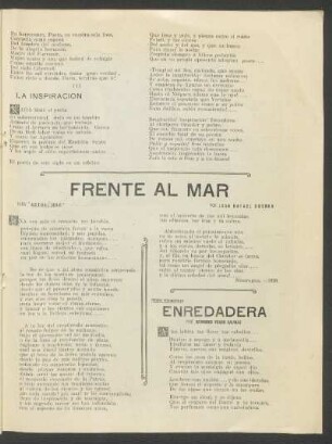 Frente al mar : [Poesía]