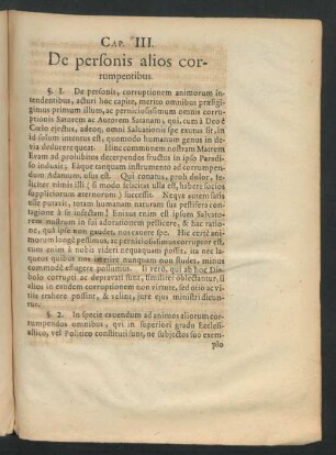 Cap. III. De personis alios corrumpentibus.