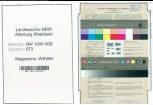 Entnazifizierung Wilhelm Wagemann , geb. 01.03.1896 (Postschaffner)