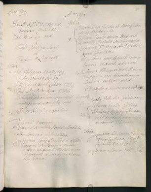 Sommerhalbjahr 1692. Rektorat Johannes Zeller