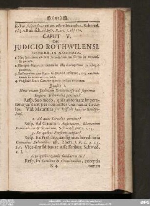 Caput V. De Iudicio Rothwilensi.