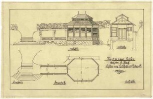Billing, Hermann; Baden-Baden, Fremerbergstr. 6; Pavillon Parkhotel - Grundriss; Ansicht; Schnitt