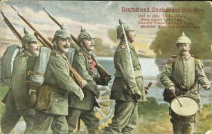 Deutschland, Deutschland über alles. - Und zu edler Tat begeistern [...]