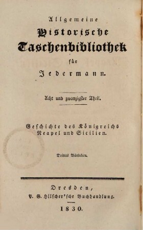 Geschichte des Königreichs Neapel und Sicilien, Bdch. 3