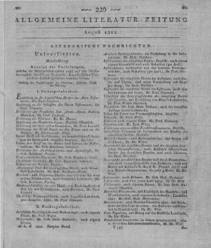 Monatsregister vom August 1822