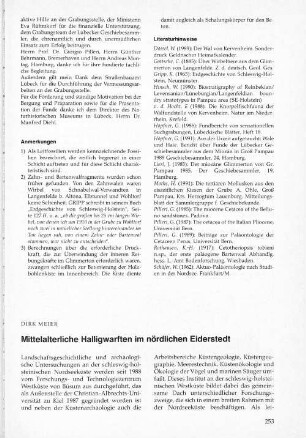Mittelalterliche Halligwarften im nördlichen Eiderstedt