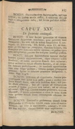Caput XXV. De societate coniugali.