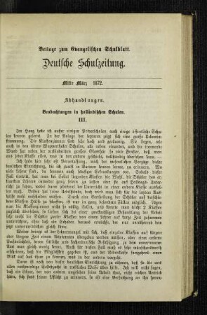 Beobachtungen in holländischen Schulen : III.