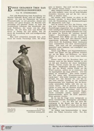 9: Einige Gedanken über das Ausstellungswesen