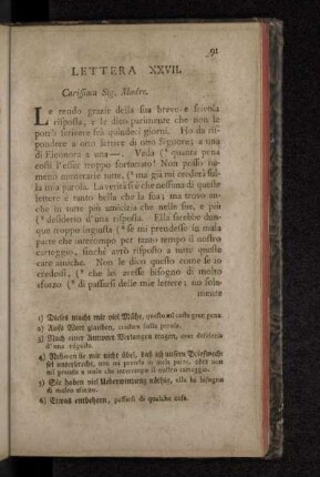 Lettera XXVII.