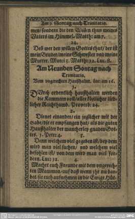 Am Neunden Sontag nach Trinitatis