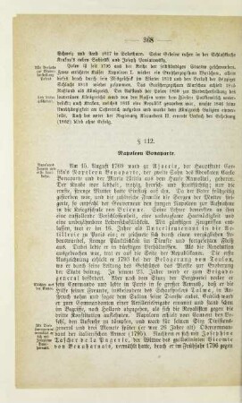 § 112. Napoleon Bonaparte