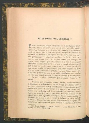 Notas sobre Paul Groussac