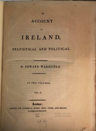 An account of Ireland, statistical and political : in two volumes. 2