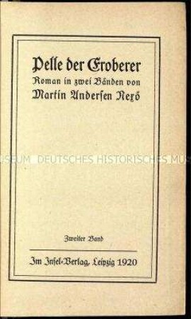 Roman von Martin Andersen Nexö in deutscher Übersetzung