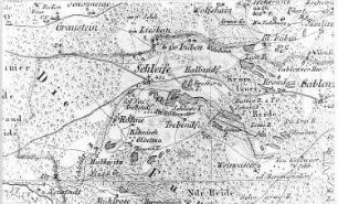 Schleife. Atlas von Schlesien, Kreis Rothenburg, Verlag C. Flemming/Glogau, um 1850