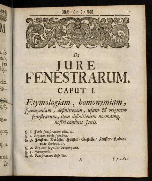 1-11, Caput I. Etymologiam
