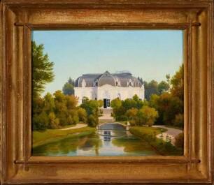 Der Blumengarten im Park von Schloss Benrath bei Düsseldorf