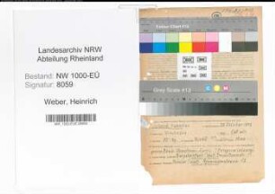 Entnazifizierung Heinrich Weber, geb. 28.10.1892 (Landessekretaer)