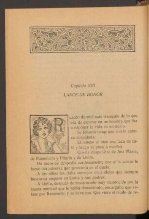 Capítulo XIII - Lance de honor