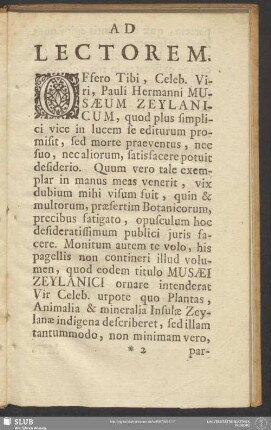 Ad Lectorem