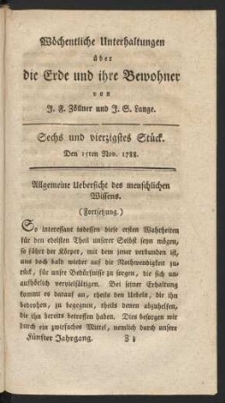 Sechs und vierzigstes Stück