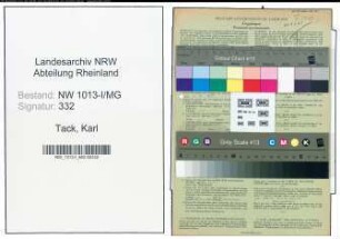Entnazifizierung Karl Tack , geb. 21.08.1898 (Ingenieur)