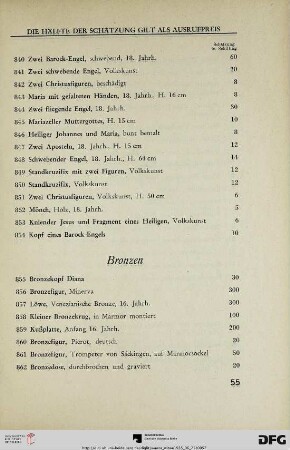 Bronzen (Nr. 855-879)