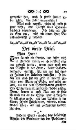 Der vierte Brief - Mein Herr !