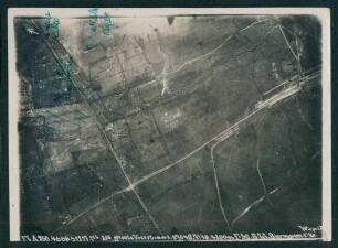 Foto des Geländes um Groote Vierstraat südwestlich von Ypern (Luftbild)