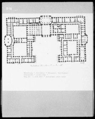 Würzburg, Residenz, Erdgeschoss, Grundriss