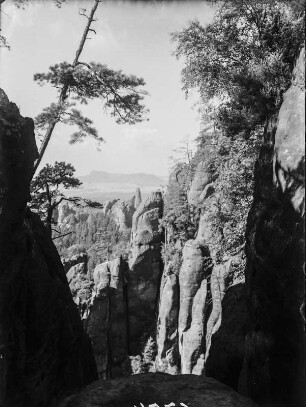 Schrammsteine : Blick über die Schrammsteine